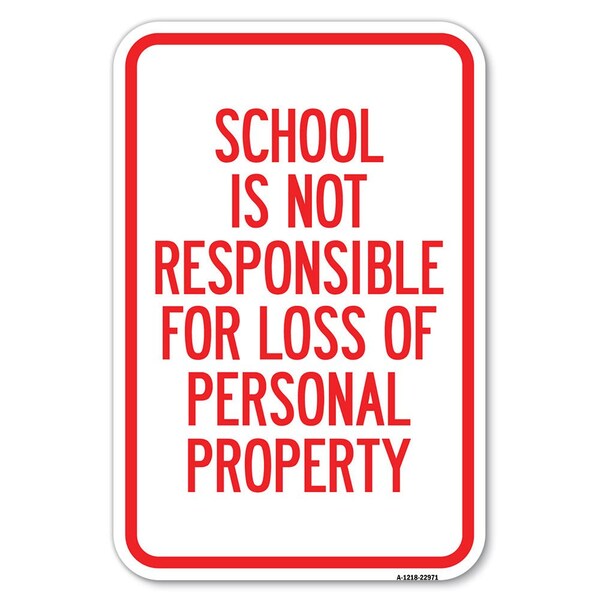 Safety Sign, 12 in Height, Aluminum, 22971